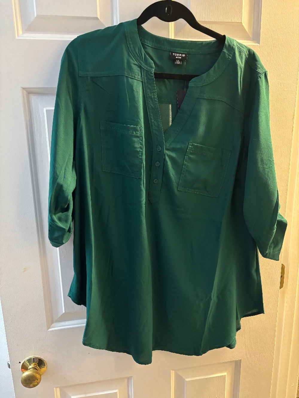 Torrid green Harper blouse 00x 10 nwt